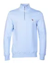 Paul Smith Zebra Half Zip Sweatshirt 41e Sky Blue In Blue