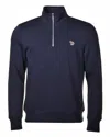 Paul Smith Zebra Half Zip Sweatshirt Dark Navy In Blue