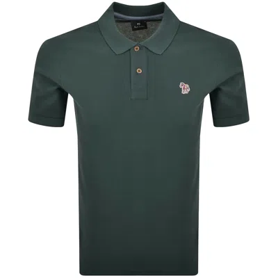 Paul Smith Zebra Logo Badge Polo T Shirt Green