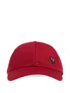 Paul Smith Cotton Embroidered Baseball Hat In Red