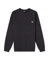 Paul Smith Zebra-logo Organic Cotton Sweatshirt In Black
