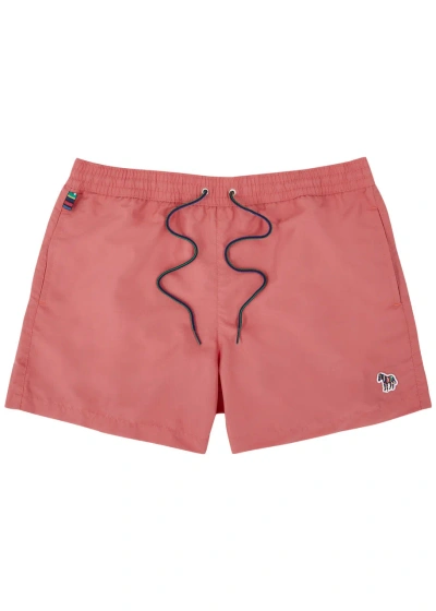Paul Smith Zebra Logo Shell Swim Shorts In Pink