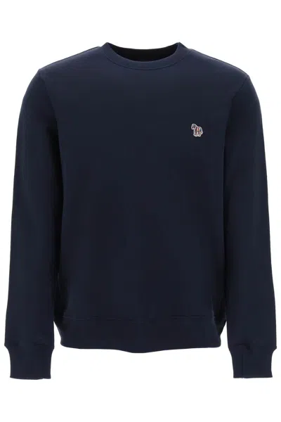 PAUL SMITH ZEBRA LOGO SWEATSHIRT IN ORGANIC COTTON