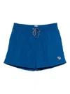 Paul Smith Zebra Drawstring Beachwear In Blue