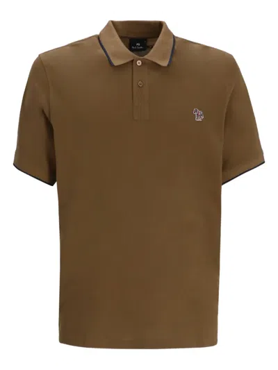 Paul Smith Poloshirt Mit Zebra-motiv In Brown
