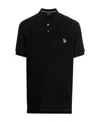 Paul Smith Zebra-patch Polo Shirt In Black