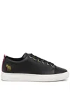 Paul Smith Zebra-patch Lace-up Trainers In Black