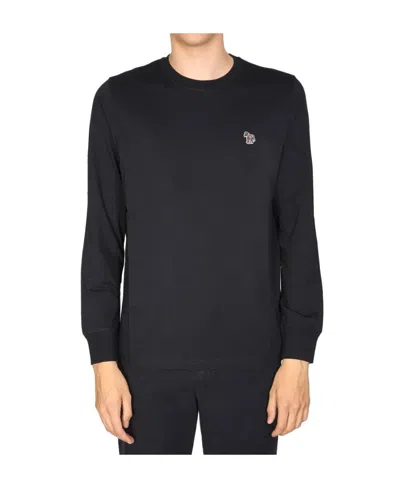Paul Smith Zebra-patch Logo Sweatshirt In Black