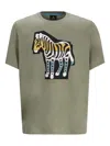 Paul Smith Mens Regular Fit Cutout Zebra T-shirt In Green