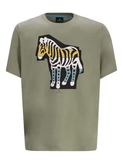 Paul Smith T-shirt Mit Zebra-print In Green