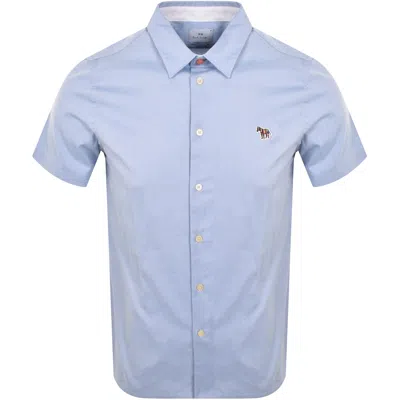 Paul Smith Zebra Short Sleeved Shirt Blue