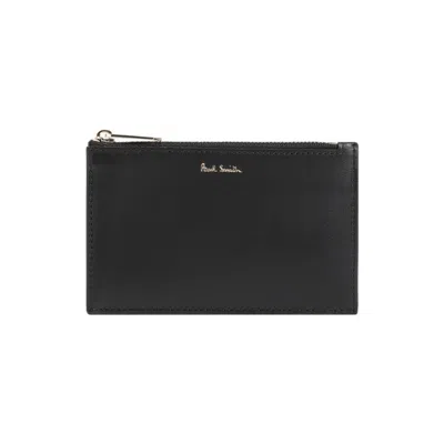 Paul Smith Zip Black Calf Leather Wallet