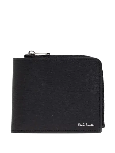 Paul Smith Zip Card Holder In Black