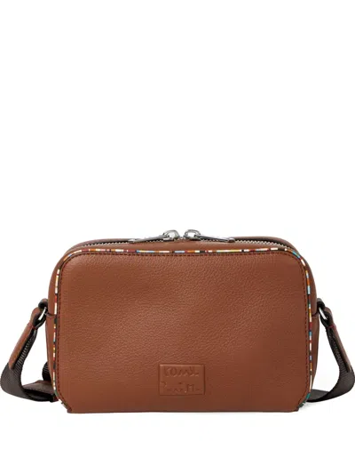 Paul Smith Zip-detail Leather Messenger Bag In Pattern