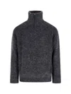 Paul Smith Textured Knit Sweater With Round Neckline In Timeless Grey In Gray