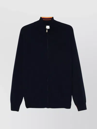 PAUL SMITH ZIP-UP CARDIGAN FUNNEL NECK