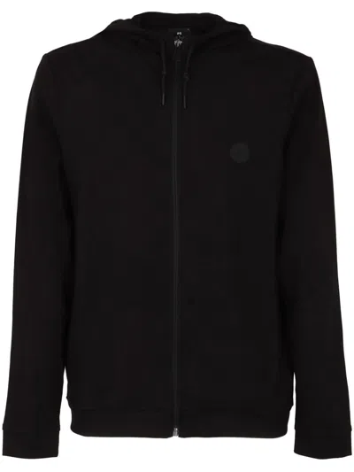 Paul Smith Full Zip Hoodie In Black