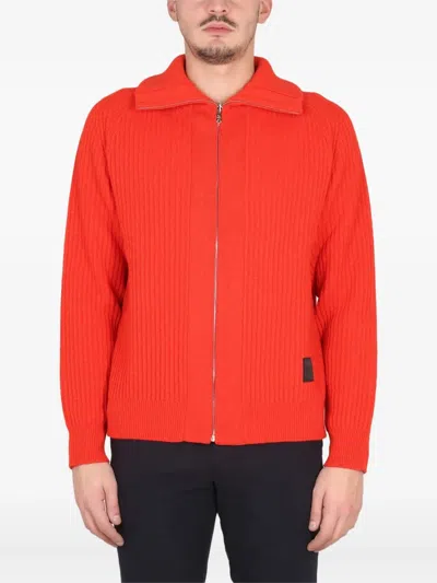 PAUL SMITH ZIPPED-RIBBED KNITWEAR