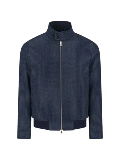 Paul Smith Zipped Up Bomber In Blue