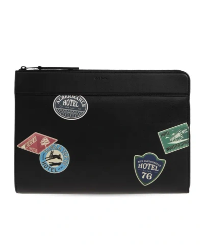 Paul Smith Zipper Clutch In Black
