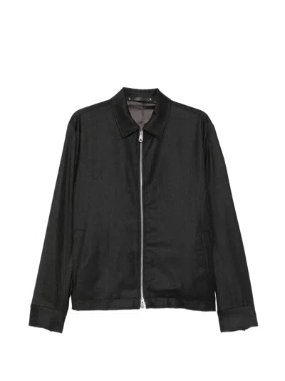 Paul Smith Zip-up Collared Jacket In Black
