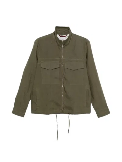 Paul Smith Zip-up Jacket In Green