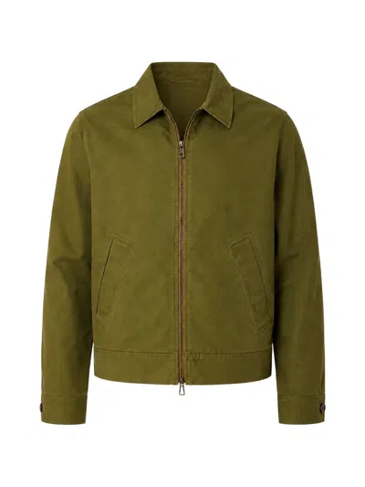 Paul Smith Cotton Single-breasted Harrington Jacket In Green
