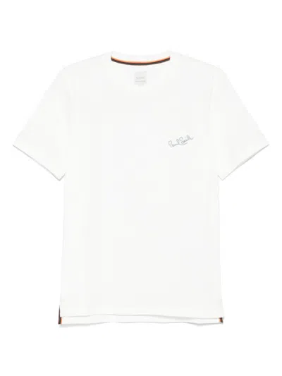 Paul Smith White Crewneck Logo T-shirt