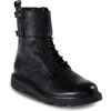 Paul Stuart Barton Boot In Black Tumbled Calf