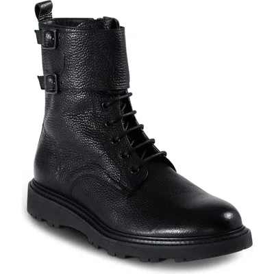 Paul Stuart Barton Boot In Black Tumbled Calf