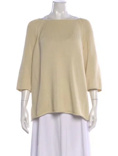 Pre-owned Paul Stuart Bateau Neckline Sweater In Neutral