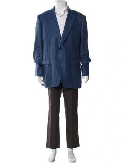 Pre-owned Paul Stuart Cashmere Blazer In Blue