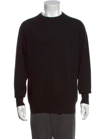 Pre-owned Paul Stuart Cashmere Crew Neck Pullover In Black