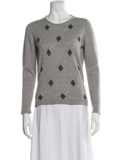 Pre-owned Paul Stuart Cashmere Crew Neck Sweater In Gray