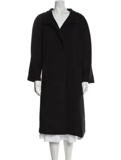 Pre-owned Paul Stuart Cashmere Faux Fur Coat In Brown