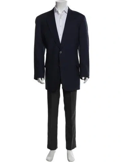 Pre-owned Paul Stuart Cashmere Jacket In Blue