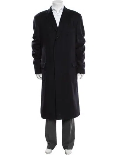 Pre-owned Paul Stuart Cashmere Overcoat In Black