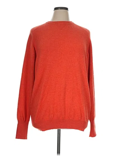 Pre-owned Paul Stuart Cashmere Pullover Sweater In Red