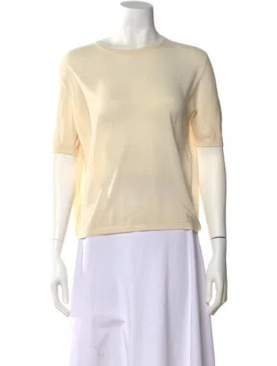 Pre-owned Paul Stuart Cashmere Scoop Neck Sweater In Neutral
