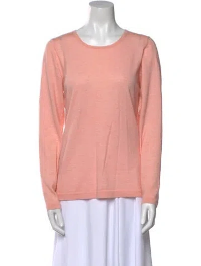 Pre-owned Paul Stuart Cashmere Scoop Neck Sweater In Pink
