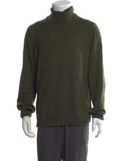 Pre-owned Paul Stuart Cashmere Turtleneck Pullover In Green