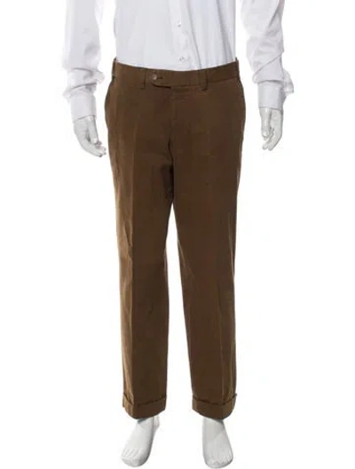 Pre-owned Paul Stuart Chinos In Brown
