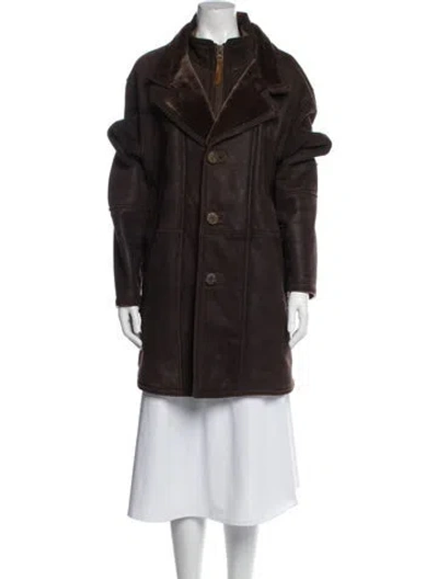 Pre-owned Paul Stuart Coat In Brown