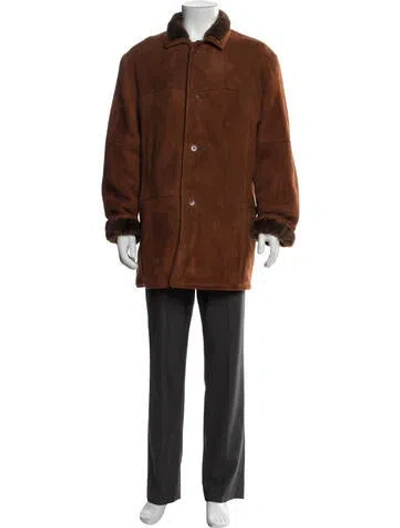 Pre-owned Paul Stuart Coat In Brown