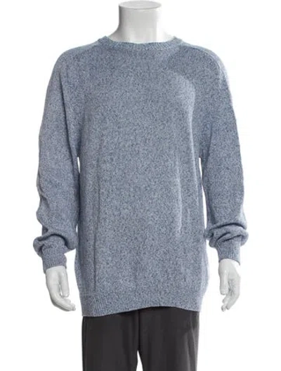 Pre-owned Paul Stuart Crew Neck Long Sleeve Pullover In Blue