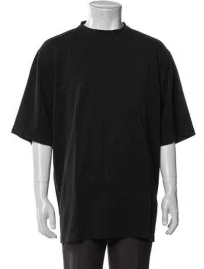 Pre-owned Paul Stuart Crew Neck Three-quarter Sleeve T-shirt In Black