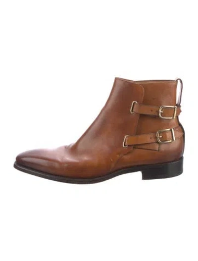 Pre-owned Paul Stuart Leather Boots In Brown