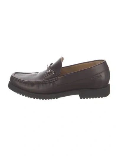 Pre-owned Paul Stuart Leather Dress Loafers In Brown