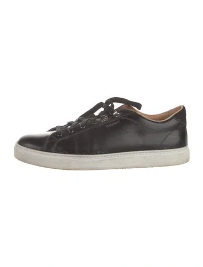 Pre-owned Paul Stuart Leather Sneakers In Blue/grey