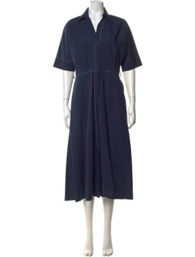 Pre-owned Paul Stuart Long Dress In Blue